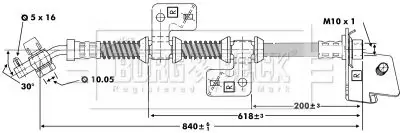 Handler.Part Brake hose BORG & BECK BBH6670 1