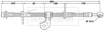 Handler.Part Brake hose BORG & BECK BBH6697 1