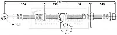 Handler.Part Brake hose BORG & BECK BBH6698 1