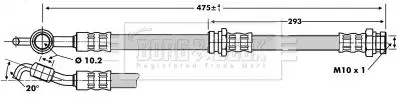 Handler.Part Brake hose BORG & BECK BBH6726 1