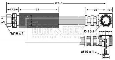 Handler.Part Brake hose BORG & BECK BBH6737 1