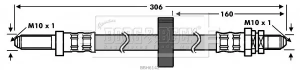 Handler.Part Brake hose BORG & BECK BBH6142 1