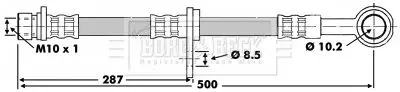 Handler.Part Brake hose BORG & BECK BBH6202 1