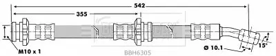 Handler.Part Brake hose BORG & BECK BBH6305 2