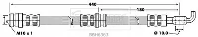 Handler.Part Brake hose BORG & BECK BBH6363 1