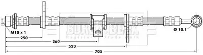 Handler.Part Brake hose BORG & BECK BBH6619 1