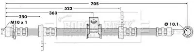 Handler.Part Brake hose BORG & BECK BBH6621 1