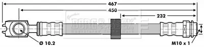 Handler.Part Brake hose BORG & BECK BBH6631 1