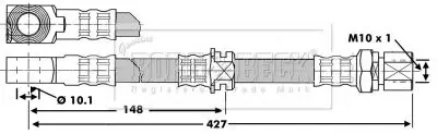 Handler.Part Brake hose BORG & BECK BBH6829 1