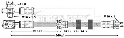 Handler.Part Brake hose BORG & BECK BBH6851 2