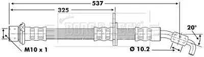 Handler.Part Brake hose BORG & BECK BBH6853 2