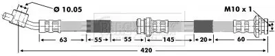 Handler.Part Brake hose BORG & BECK BBH6879 1