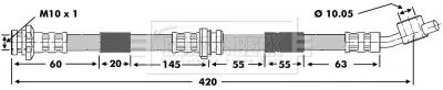 Handler.Part Brake hose BORG & BECK BBH6880 1