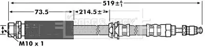 Handler.Part Brake hose BORG & BECK BBH6965 1