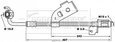 Handler.Part Brake hose BORG & BECK BBH6970 1