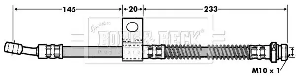 Handler.Part Brake hose BORG & BECK BBH7003 1