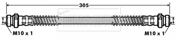 Handler.Part Brake hose BORG & BECK BBH7006 1