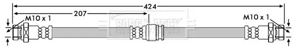 Handler.Part Brake hose BORG & BECK BBH7104 1