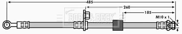 Handler.Part Brake hose BORG & BECK BBH7112 1