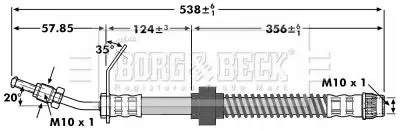 Handler.Part Brake hose BORG & BECK BBH7131 1