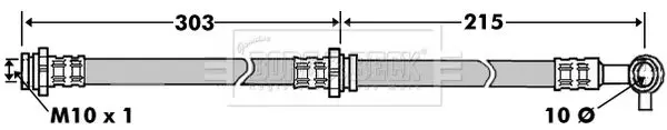 Handler.Part Brake hose BORG & BECK BBH7158 2