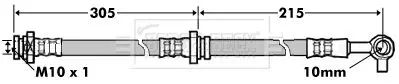 Handler.Part Brake hose BORG & BECK BBH7159 1