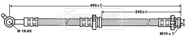 Handler.Part Brake hose BORG & BECK BBH7161 1