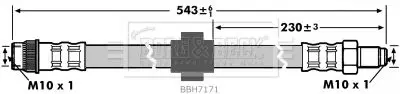 Handler.Part Brake hose BORG & BECK BBH7171 1