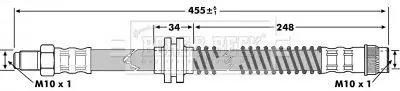 Handler.Part Brake hose BORG & BECK BBH7175 1