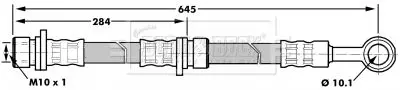 Handler.Part Brake hose BORG & BECK BBH7180 1