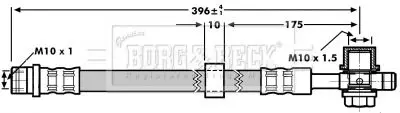 Handler.Part Brake hose BORG & BECK BBH7185 1