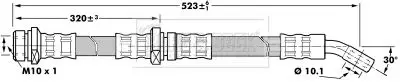 Handler.Part Brake hose BORG & BECK BBH7201 2