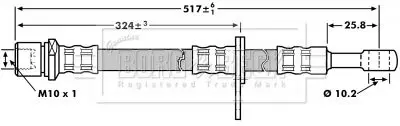 Handler.Part Brake hose BORG & BECK BBH7202 1