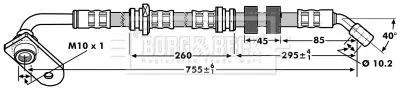 Handler.Part Brake hose BORG & BECK BBH7210 1