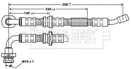 Handler.Part Brake hose BORG & BECK BBH7211 1