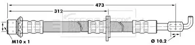 Handler.Part Brake hose BORG & BECK BBH7222 1