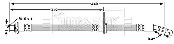 Handler.Part Brake hose BORG & BECK BBH7230 1