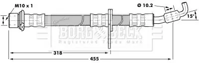 Handler.Part Brake hose BORG & BECK BBH7239 1