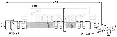 Handler.Part Brake hose BORG & BECK BBH7240 1