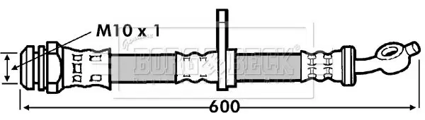 Handler.Part Brake hose BORG & BECK BBH7244 1