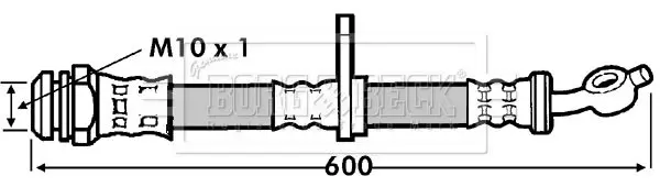 Handler.Part Brake hose BORG & BECK BBH7245 1