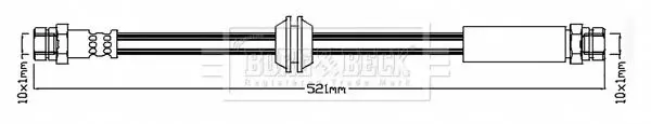 Handler.Part Brake hose BORG & BECK BBH7266 2