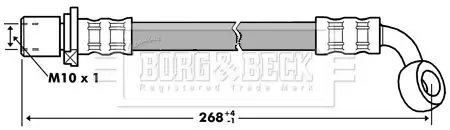 Handler.Part Brake hose BORG & BECK BBH7284 1