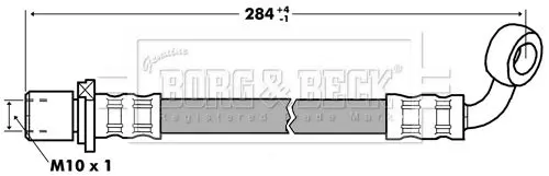 Handler.Part Brake hose BORG & BECK BBH7285 2