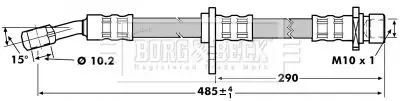 Handler.Part Brake hose BORG & BECK BBH7019 1