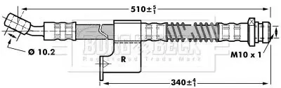 Handler.Part Brake hose BORG & BECK BBH7033 1