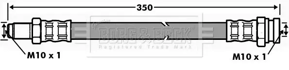 Handler.Part Brake hose BORG & BECK BBH7072 1