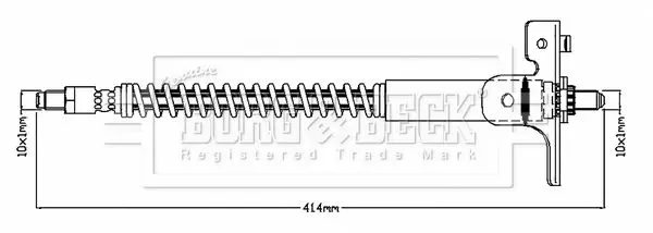 Handler.Part Brake hose BORG & BECK BBH7073 2