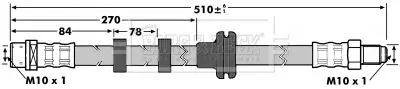 Handler.Part Brake hose BORG & BECK BBH7075 1