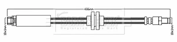 Handler.Part Brake hose BORG & BECK BBH7080 1